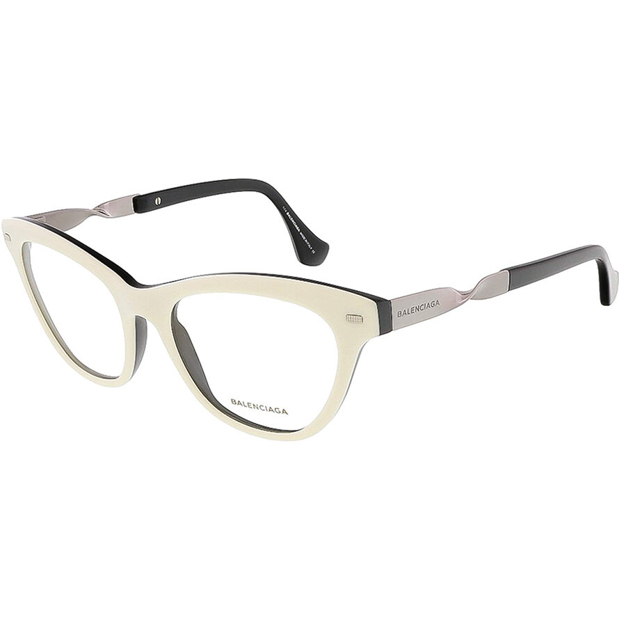 Rame ochelari de vedere dama Balenciaga BA5015 024 Cat-eye Alb originale din Plastic cu comanda online