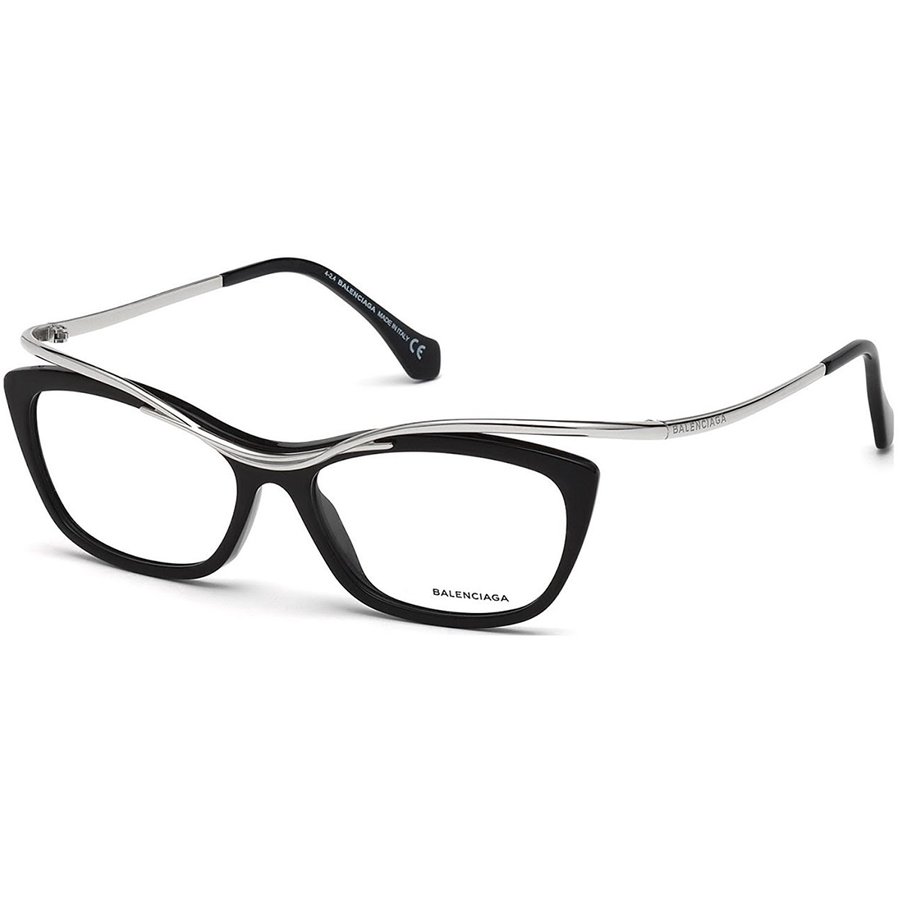 Rame ochelari de vedere dama Balenciaga BA5022 001 Butterfly Negre originale din Metal cu comanda online