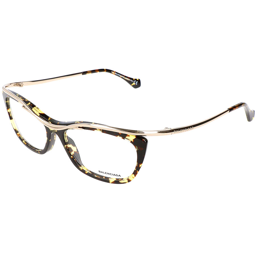 Rame ochelari de vedere dama Balenciaga BA5022 055 Rectangulare Havana originale din Metal cu comanda online