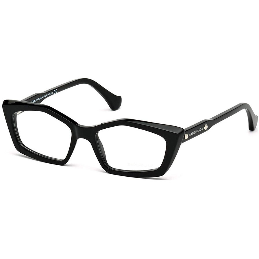 Rame ochelari de vedere dama Balenciaga BA5043 001 Rectangulare Negre originale din Plastic cu comanda online