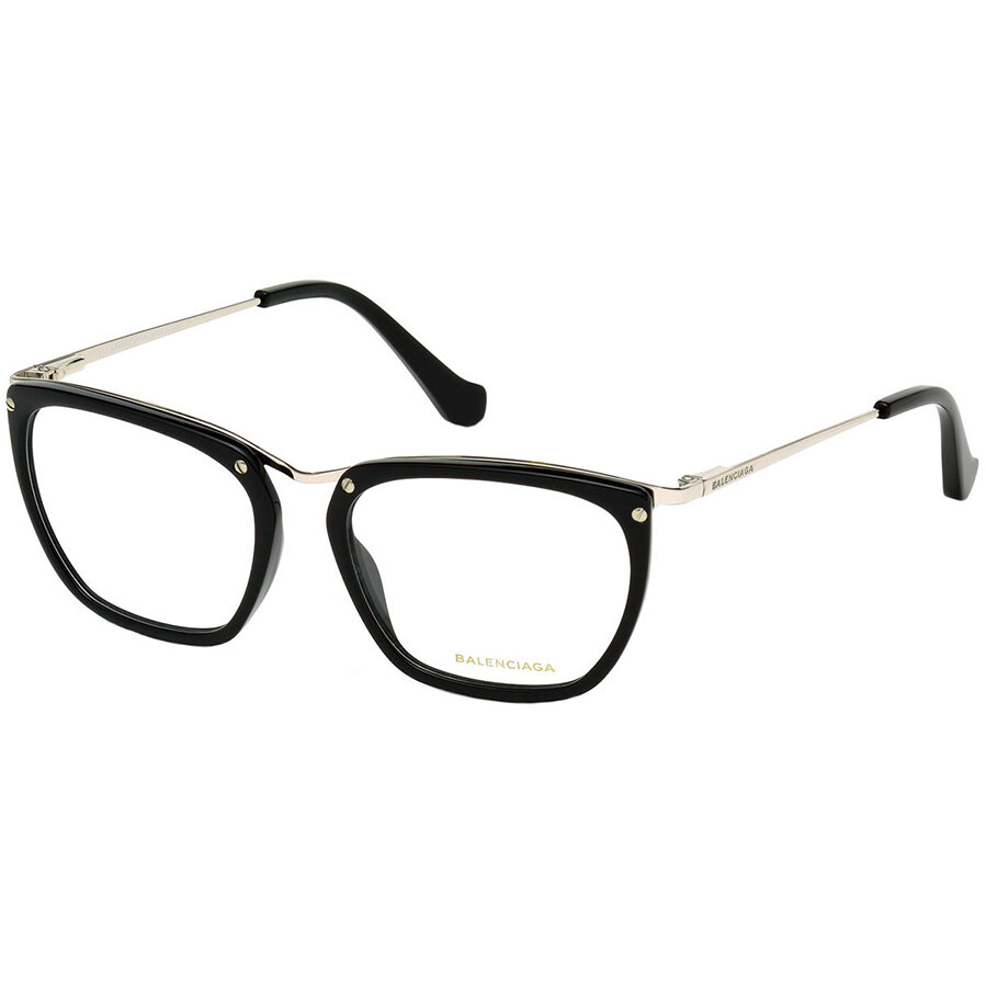Rame ochelari de vedere dama Balenciaga BA5047 001 Patrate Negre originale din Metal cu comanda online