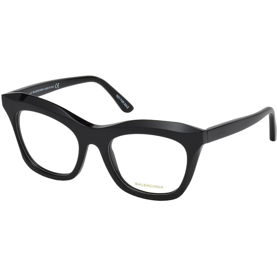 Rame ochelari de vedere dama Balenciaga BA5075 001 Cat-eye Negre originale din Plastic cu comanda online