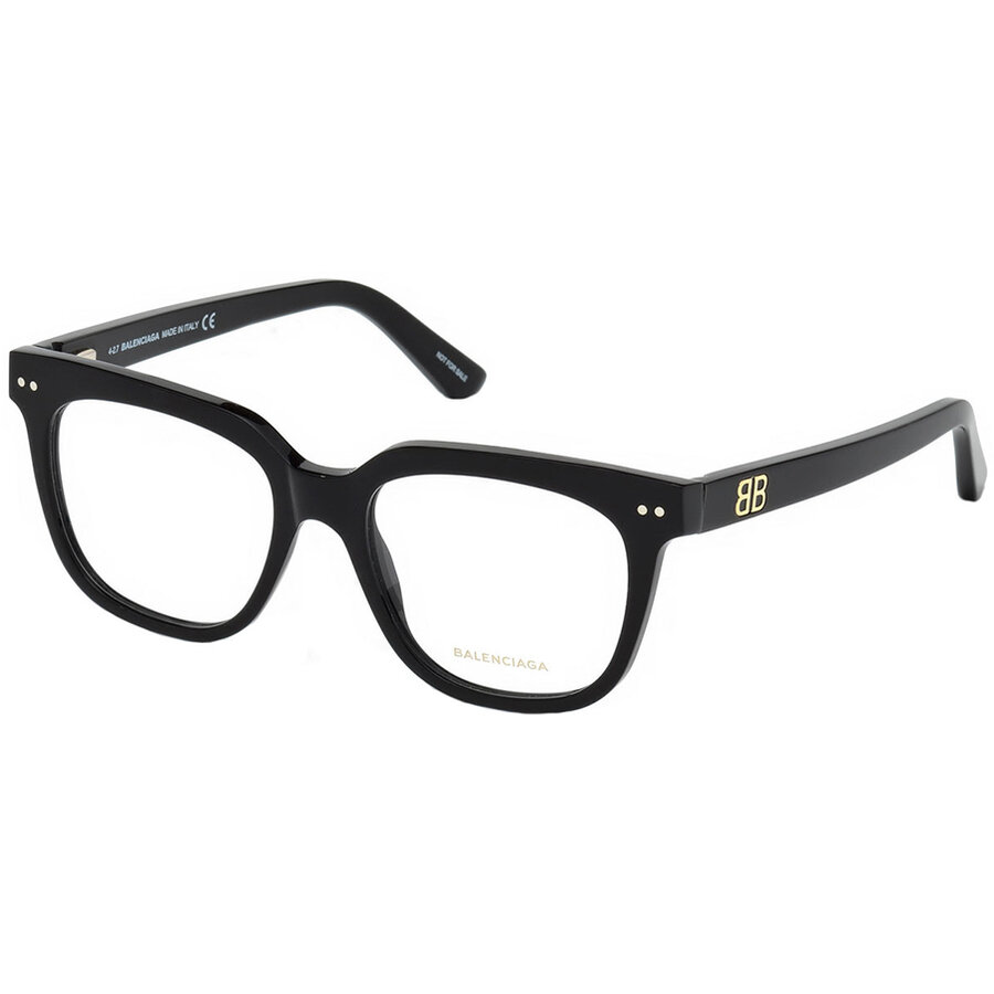 Rame ochelari de vedere dama Balenciaga BA5089 001 Patrate Negre originale din Plastic cu comanda online