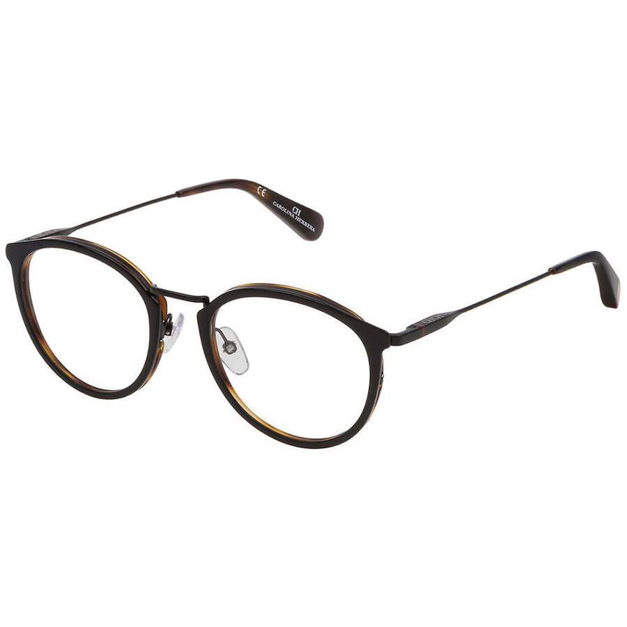 Rame ochelari de vedere dama Carolina Herrera VHE115 0U64 Rotunde Negre originale din Metal cu comanda online