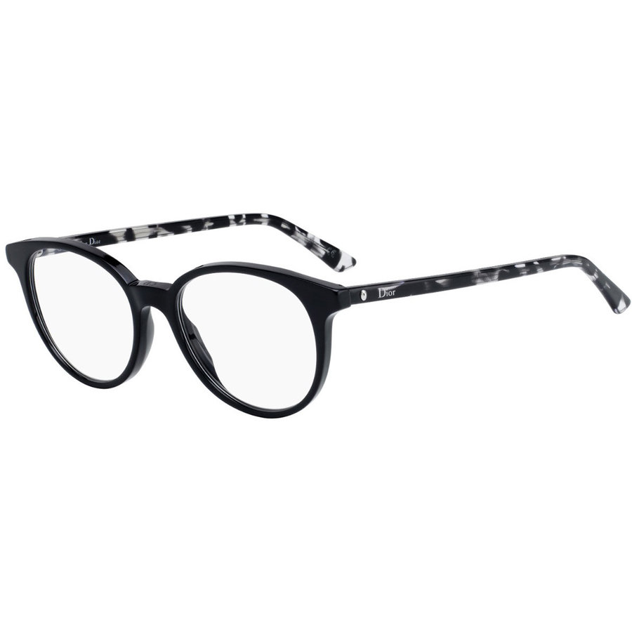 Rame ochelari de vedere dama Dior Montaigne 47 WR7 Rotunde Negre-Havana originale din Acetat cu comanda online