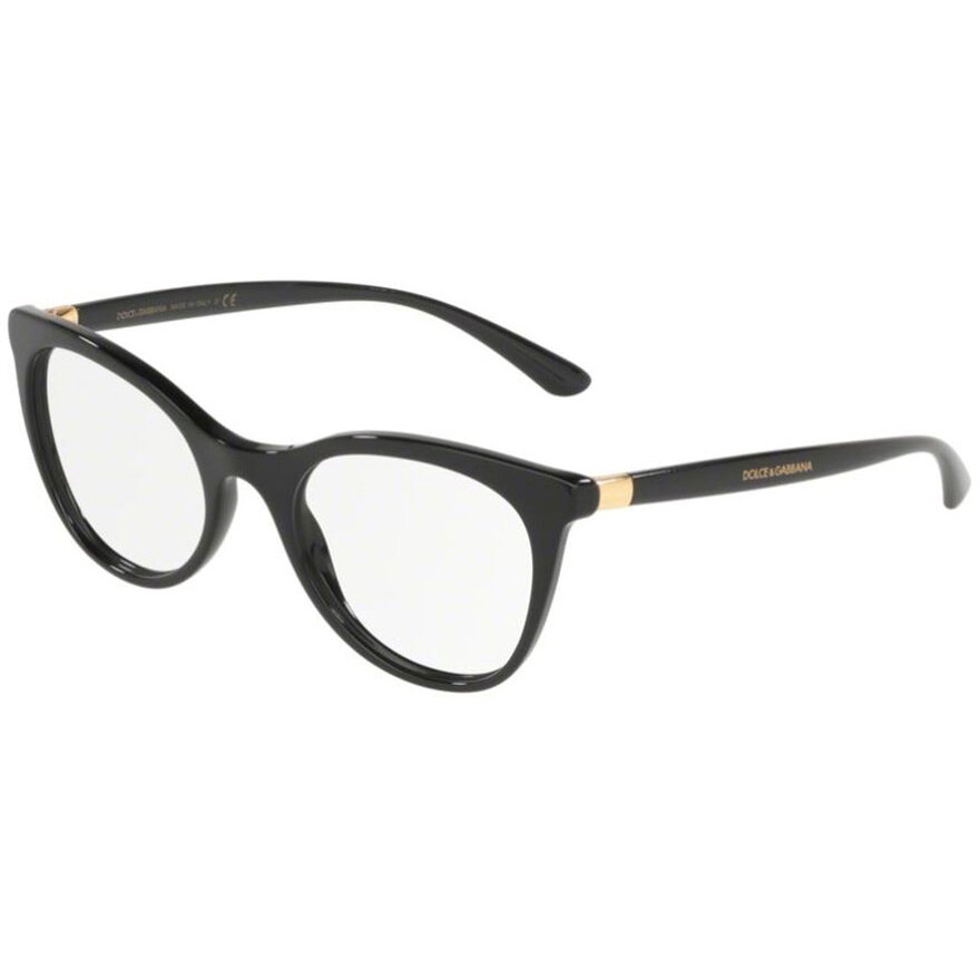 Rame ochelari de vedere dama Dolce & Gabbana 0DG3312 501 Cat-eye Negre originale din Plastic cu comanda online