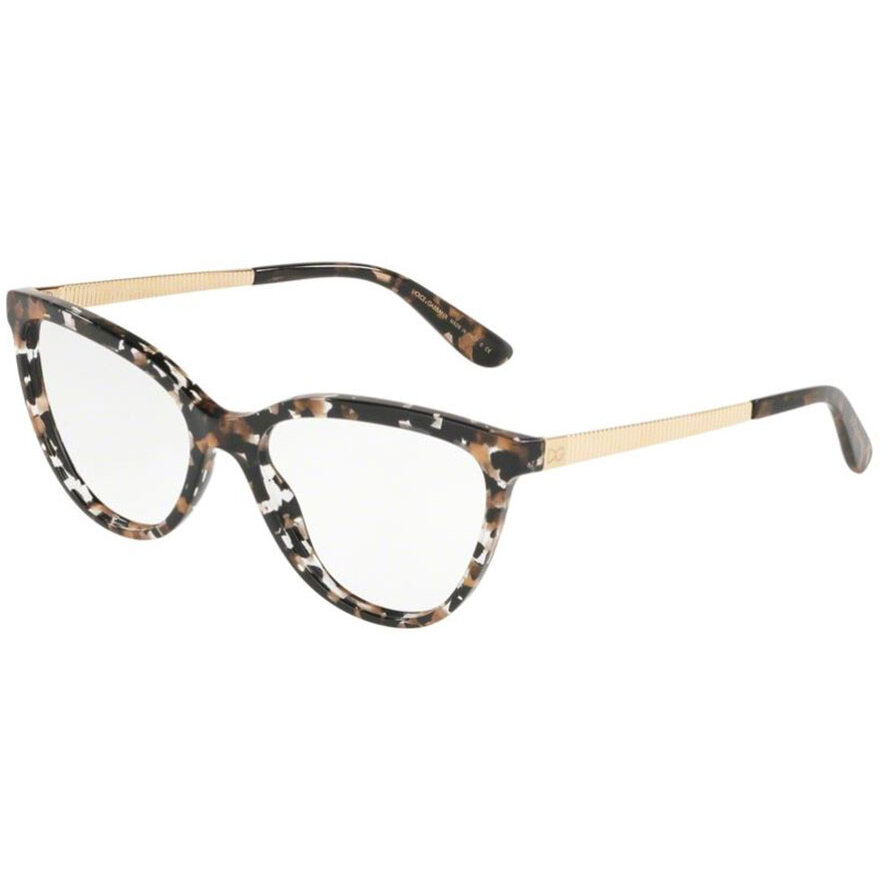 Rame ochelari de vedere dama Dolce & Gabbana 0DG3315 911 Cat-eye Negre-Havana originale din Plastic cu comanda online