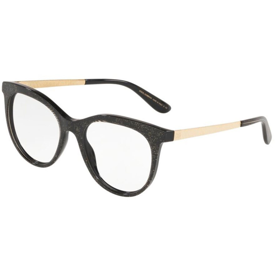 Rame ochelari de vedere dama Dolce & Gabbana 0DG3316 3218 Cat-eye Negre originale din Plastic cu comanda online