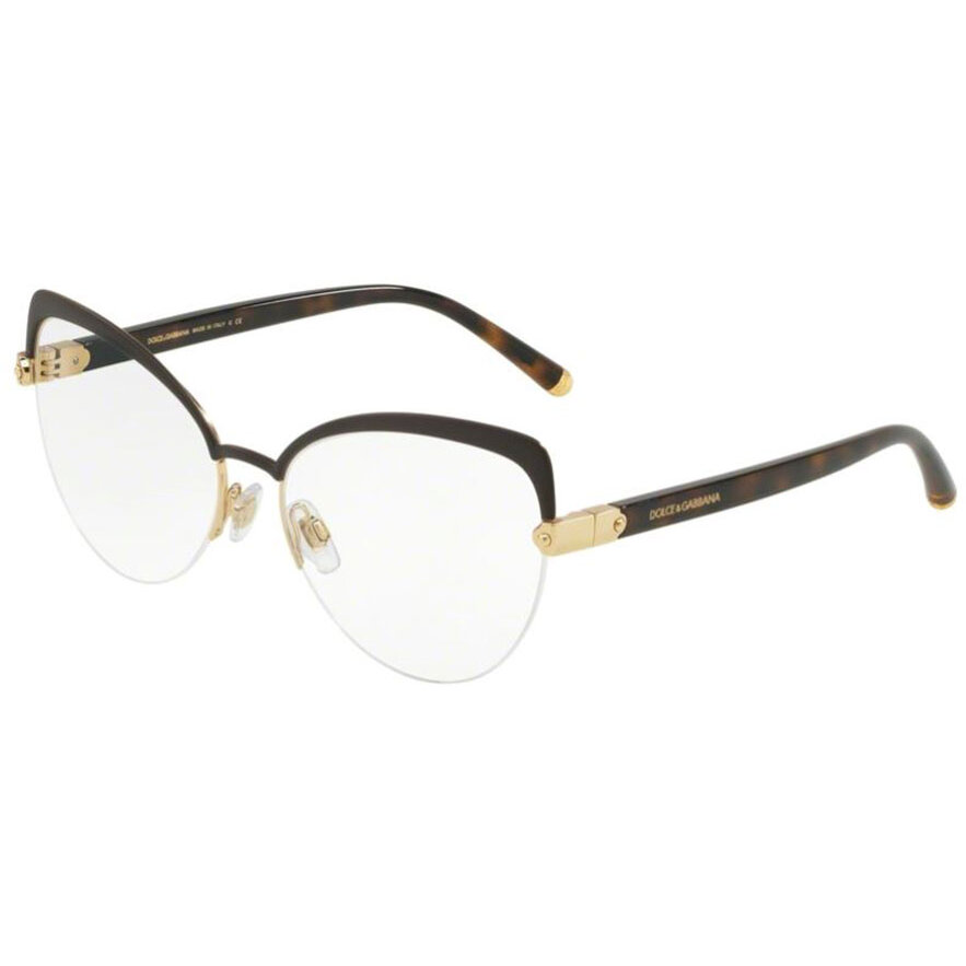 Rame ochelari de vedere dama Dolce & Gabbana DG1305 1315 Cat-eye Maro originale din Metal cu comanda online