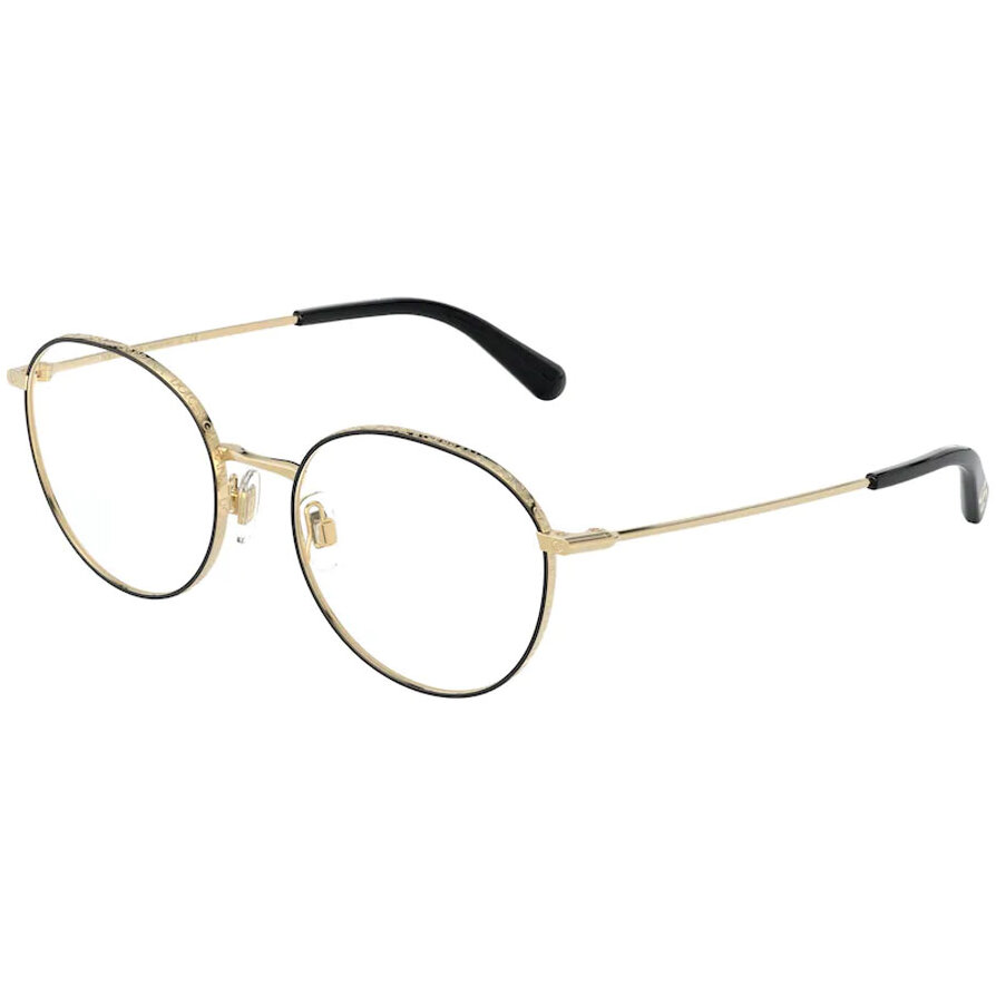 Rame ochelari de vedere dama Dolce & Gabbana DG1322 1334 Rotunde Aurii-Negre originale din Metal cu comanda online