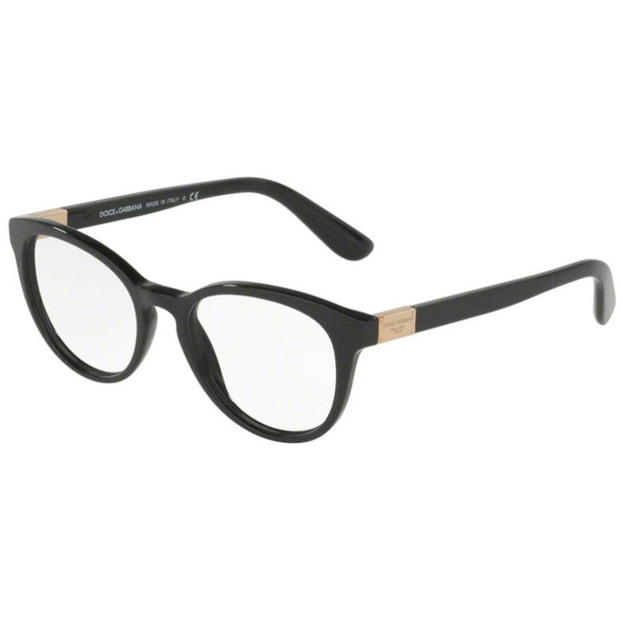 Rame ochelari de vedere dama Dolce & Gabbana DG3268 501 Rotunde Negre originale din Plastic cu comanda online