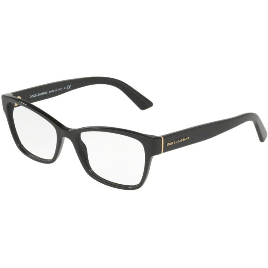 Rame ochelari de vedere dama Dolce & Gabbana DG3274 501 Rectangulare Negre originale din Plastic cu comanda online