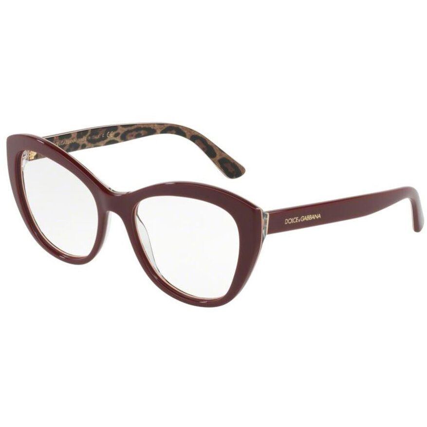 Rame ochelari de vedere dama Dolce & Gabbana DG3284 3156 Cat-eye Grena originale din Plastic cu comanda online