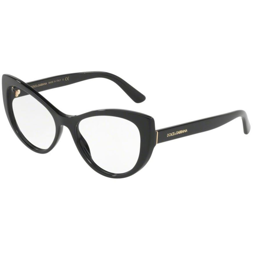 Rame ochelari de vedere dama Dolce & Gabbana DG3285 501 Cat-eye Negre originale din Plastic cu comanda online