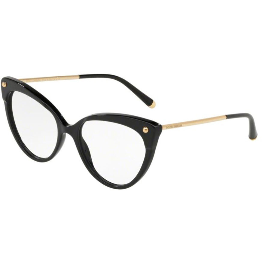Rame ochelari de vedere dama Dolce & Gabbana DG3291 501 Cat-eye Negre originale din Plastic cu comanda online