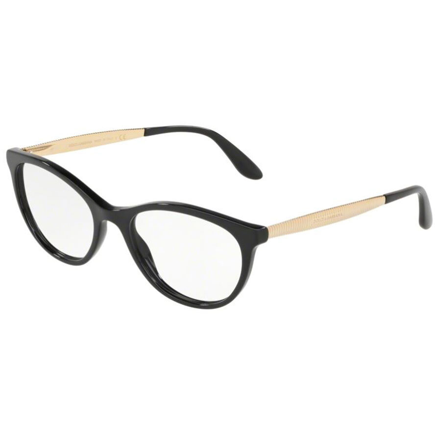 Rame ochelari de vedere dama Dolce & Gabbana DG3310 501 Cat-eye Negre originale din Plastic cu comanda online