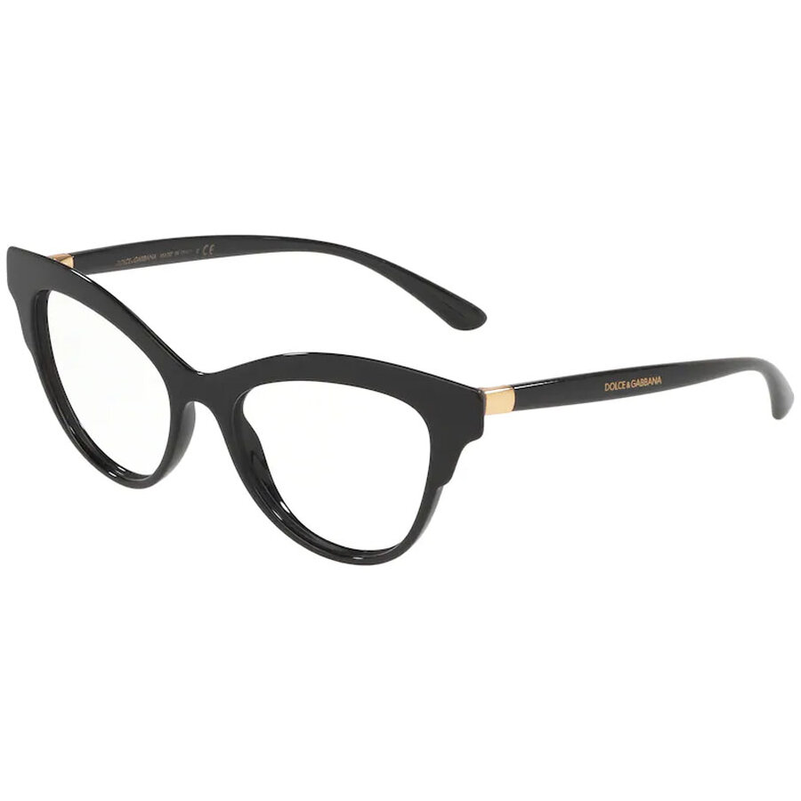 Rame ochelari de vedere dama Dolce & Gabbana DG3313 501 Cat-eye Negre originale din Plastic cu comanda online