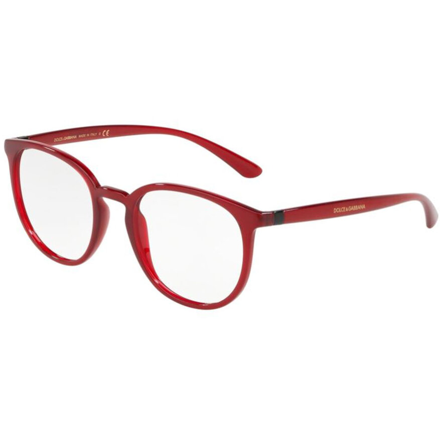 Rame ochelari de vedere dama Dolce & Gabbana DG5033 1551 Rotunde Rosii originale din Plastic cu comanda online