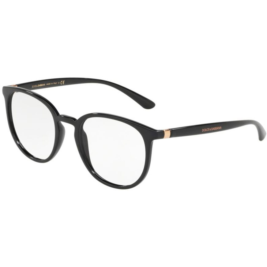 Rame ochelari de vedere dama Dolce & Gabbana DG5033 501 Rotunde Negre originale din Plastic cu comanda online