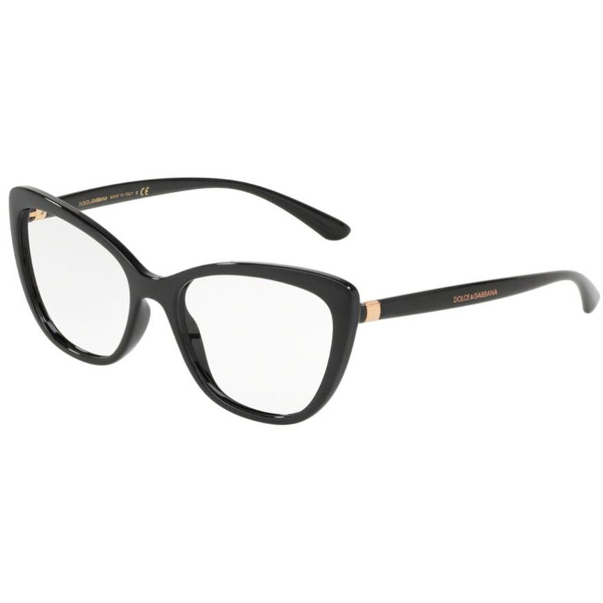 Rame ochelari de vedere dama Dolce & Gabbana DG5039 501 Cat-eye Negre originale din Plastic cu comanda online