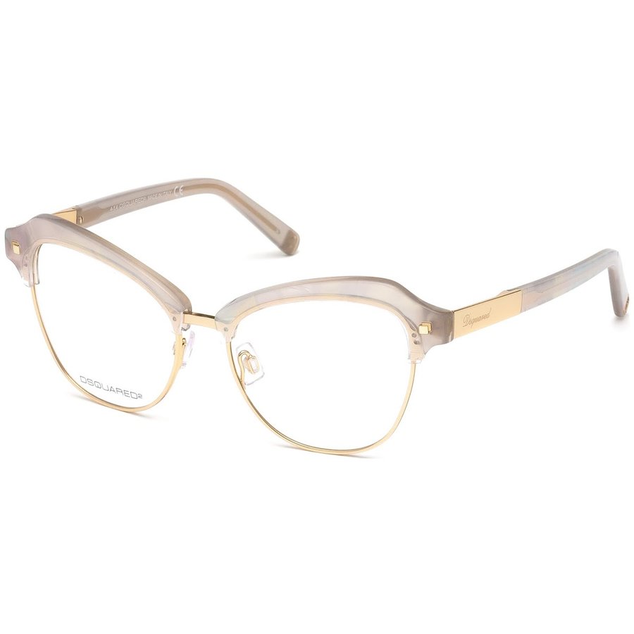 Rame ochelari de vedere dama Dsquared DQ5152 020 Cat-eye Gri-Aurii originale din Acetat cu comanda online