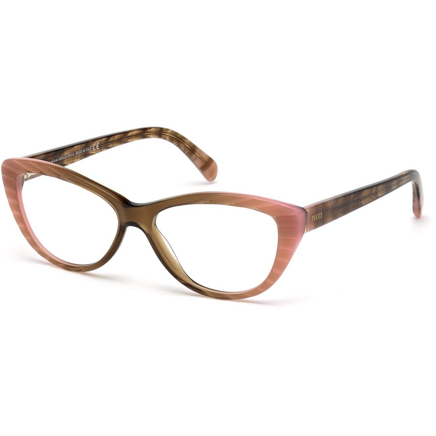 Rame ochelari de vedere dama Emilio Pucci EP5007 074 Cat-eye Maro originale din Plastic cu comanda online