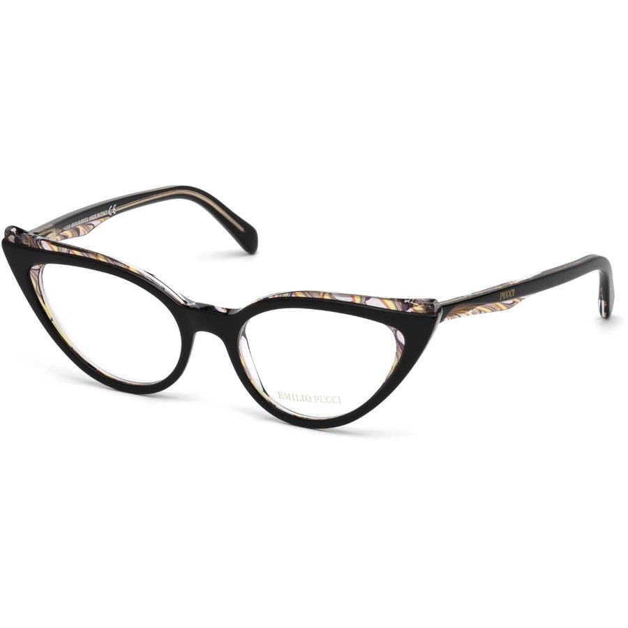 Rame ochelari de vedere dama Emilio Pucci EP5051 005 Cat-eye Negre originale din Plastic cu comanda online
