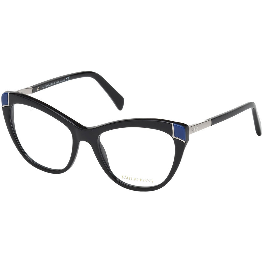 Rame ochelari de vedere dama Emilio Pucci EP5060 001 Negre Cat-eye originale din Plastic cu comanda online