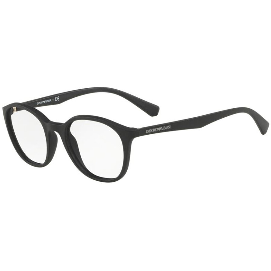 Rame ochelari de vedere dama Emporio Armani EA3079 5042 Rotunde Negre originale din Plastic cu comanda online