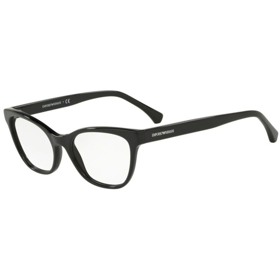 Rame ochelari de vedere dama Emporio Armani EA3142 5001 Negre Cat-eye originale din Plastic cu comanda online