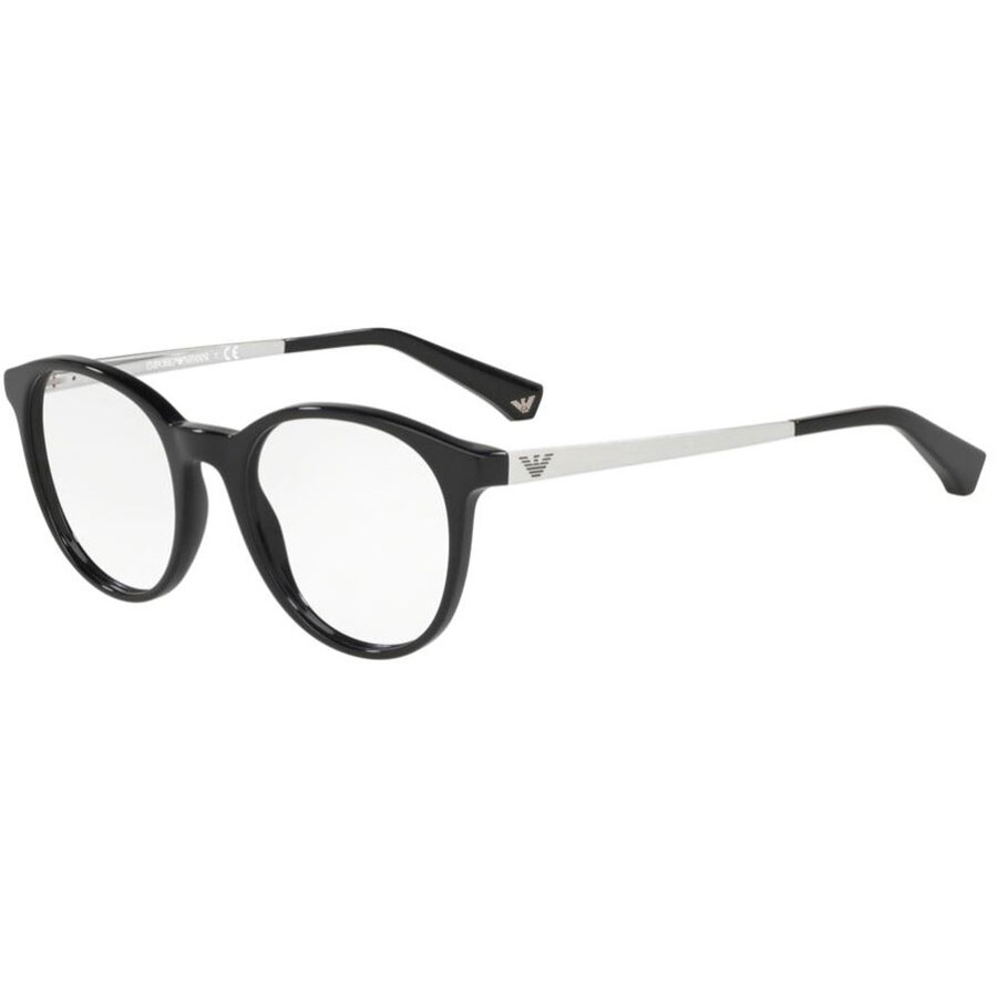 Rame ochelari de vedere dama Emporio Armani EA3154 5017 Rotunde Negre originale din Plastic cu comanda online