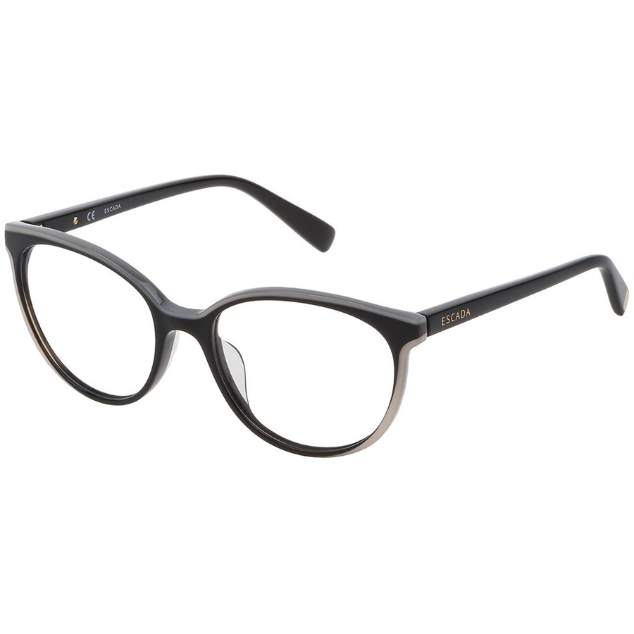 Rame ochelari de vedere dama Escada VESA14 06K5 Rotunde Negre originale din Plastic cu comanda online
