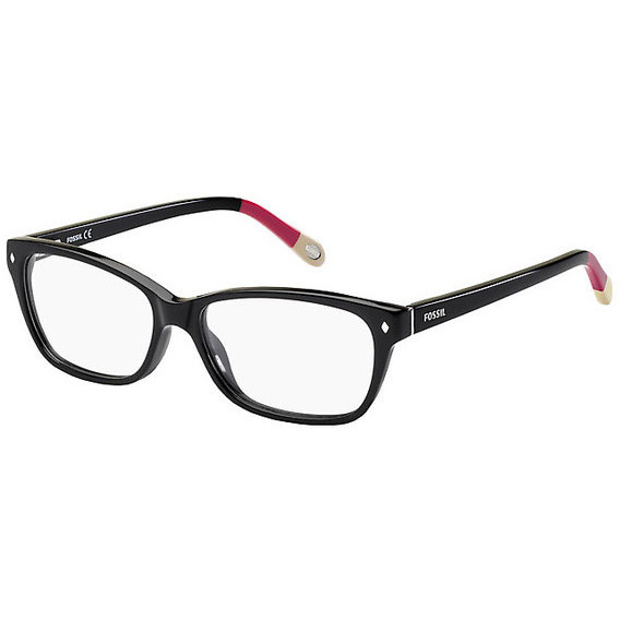 Rame ochelari de vedere dama FOSSIL FOS 6003 GTZ Negre Rectangulare originale din Plastic cu comanda online