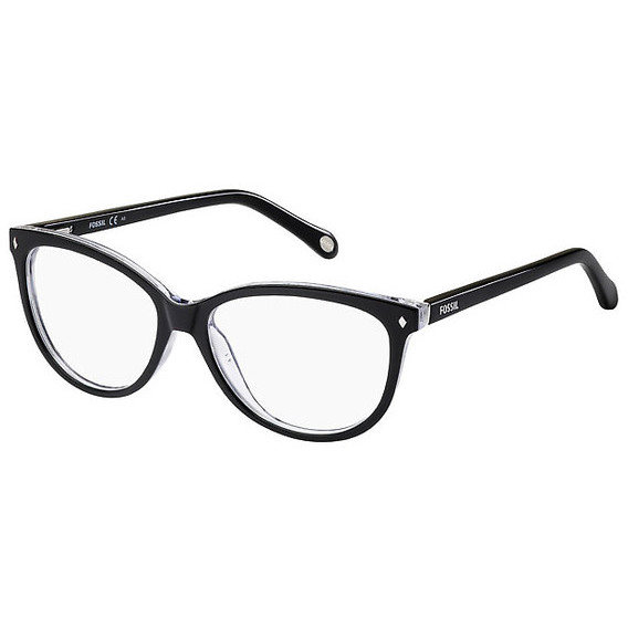 Rame ochelari de vedere dama FOSSIL FOS 6009 GW7 Negre Rotunde originale din Plastic cu comanda online