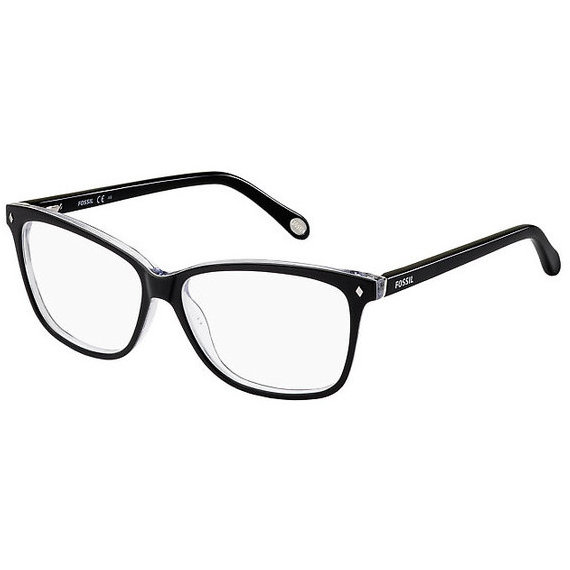 Rame ochelari de vedere dama FOSSIL FOS 6011 GW7 Negre Rectangulare originale din Plastic cu comanda online