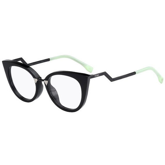 Rame ochelari de vedere dama Fendi FF 0119 AQM Cat-eye Negre originale din Plastic cu comanda online