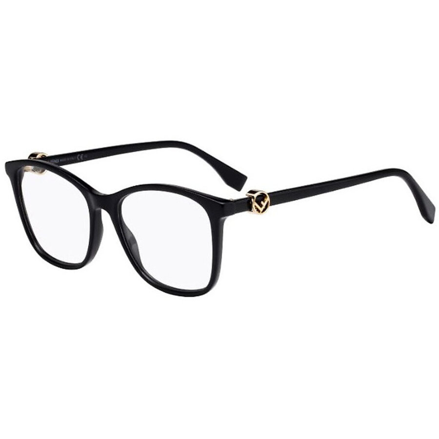 Rame ochelari de vedere dama Fendi FF 0300 807 Patrate Negre originale din Plastic cu comanda online