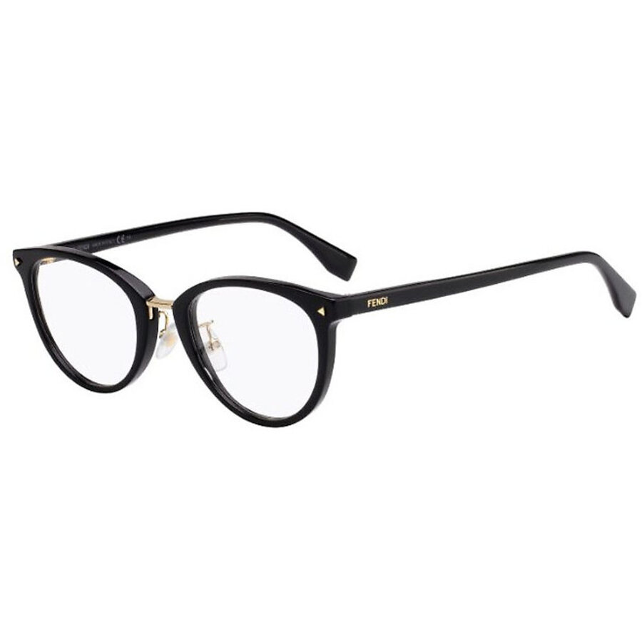 Rame ochelari de vedere dama Fendi FF 0367/G 807 Rotunde Negre originale din Plastic cu comanda online