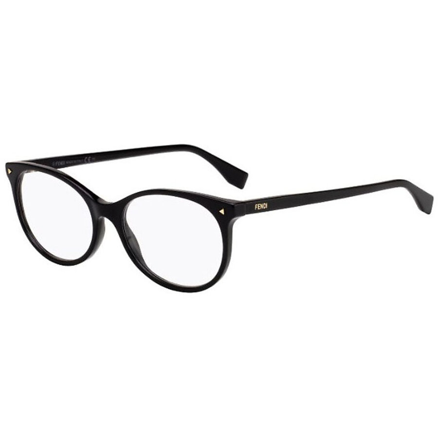 Rame ochelari de vedere dama Fendi FF 0388 807 Rotunde Negre originale din Plastic cu comanda online