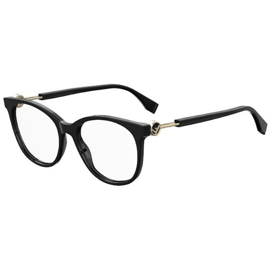Rame ochelari de vedere dama Fendi FF 0393 807 Rotunde Negre originale din Plastic cu comanda online