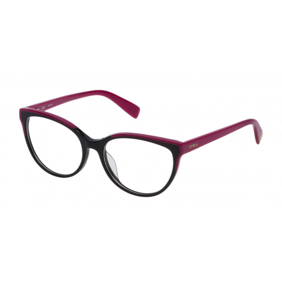Rame ochelari de vedere dama Furla VFU131 0700 Cat-eye Negre originale din Plastic cu comanda online