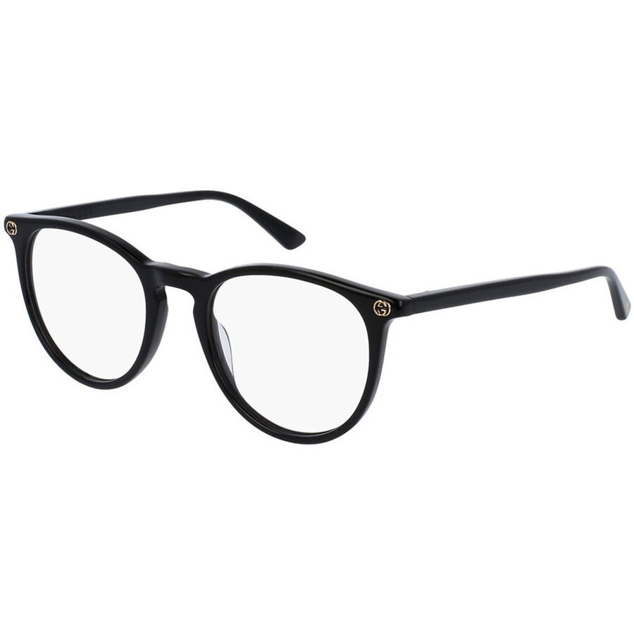 Rame ochelari de vedere dama Gucci GG0027O 001 Rotunde Negre originale din Plastic cu comanda online