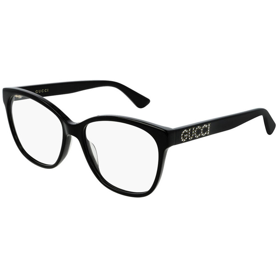 Rame ochelari de vedere dama Gucci GG0421O 001 Patrate Negre originale din Plastic cu comanda online