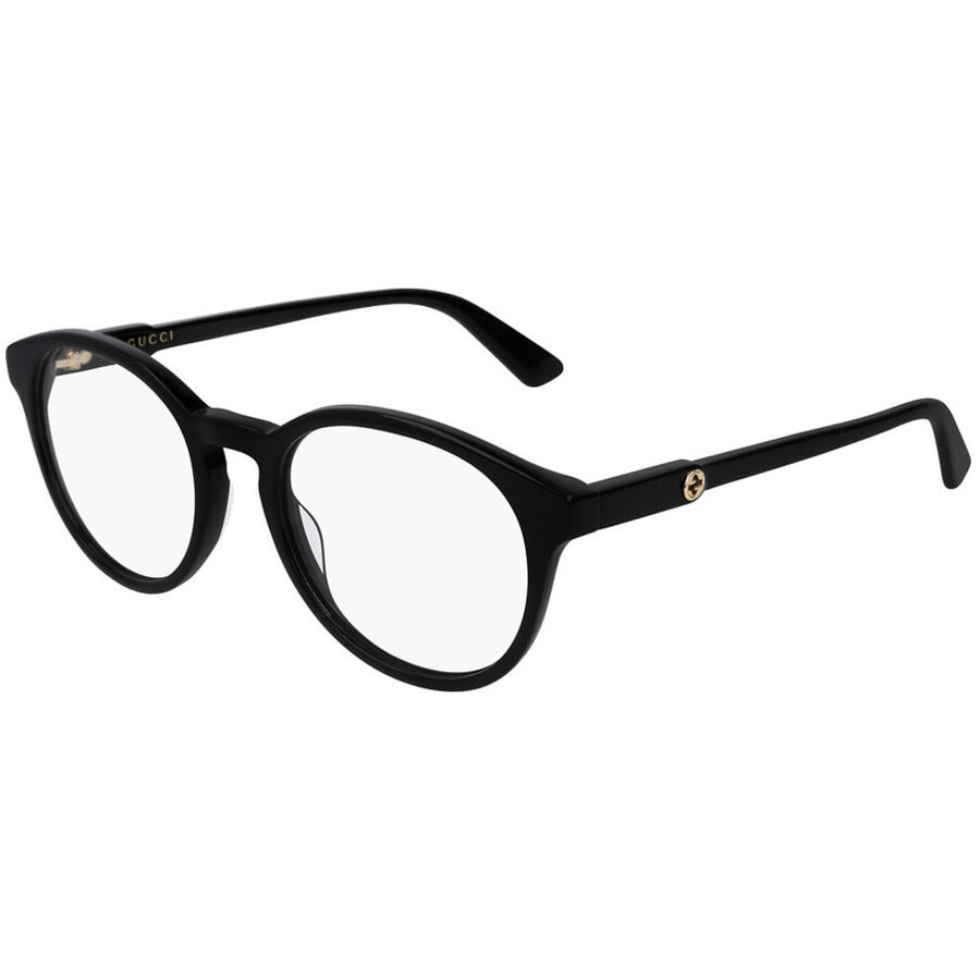 Rame ochelari de vedere dama Gucci GG0485O 001 Rotunde Negre originale din Plastic cu comanda online