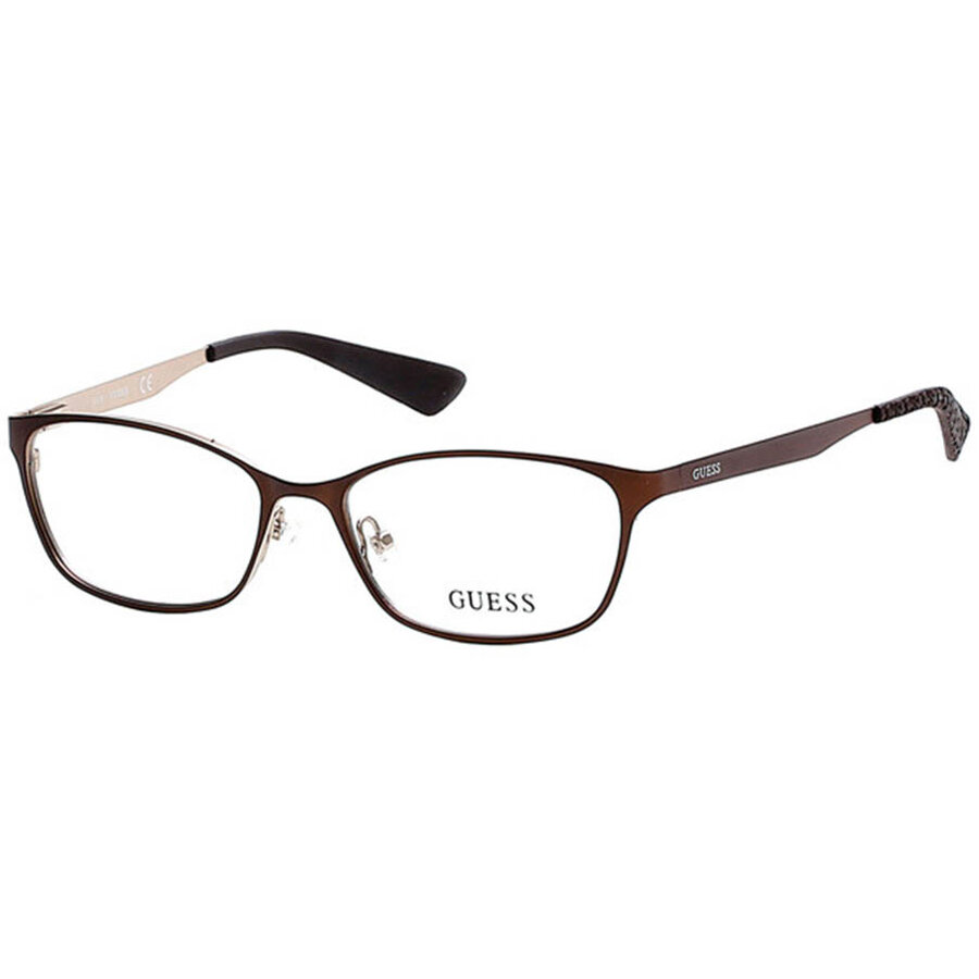 Rame ochelari de vedere dama Guess GU2563 049 Visinii Rectangulare originale din Metal cu comanda online