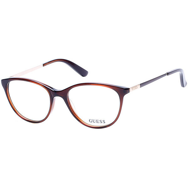 Rame ochelari de vedere dama Guess GU2565 050 Cat-eye Maro originale din Acetat cu comanda online