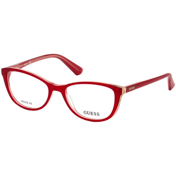 Rame ochelari de vedere dama Guess GU2589 068 Rosii Ovale originale din Acetat cu comanda online