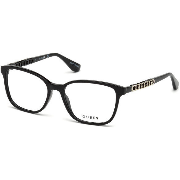 Rame ochelari de vedere dama Guess GU2661S 001 Patrate Negre originale din Plastic cu comanda online