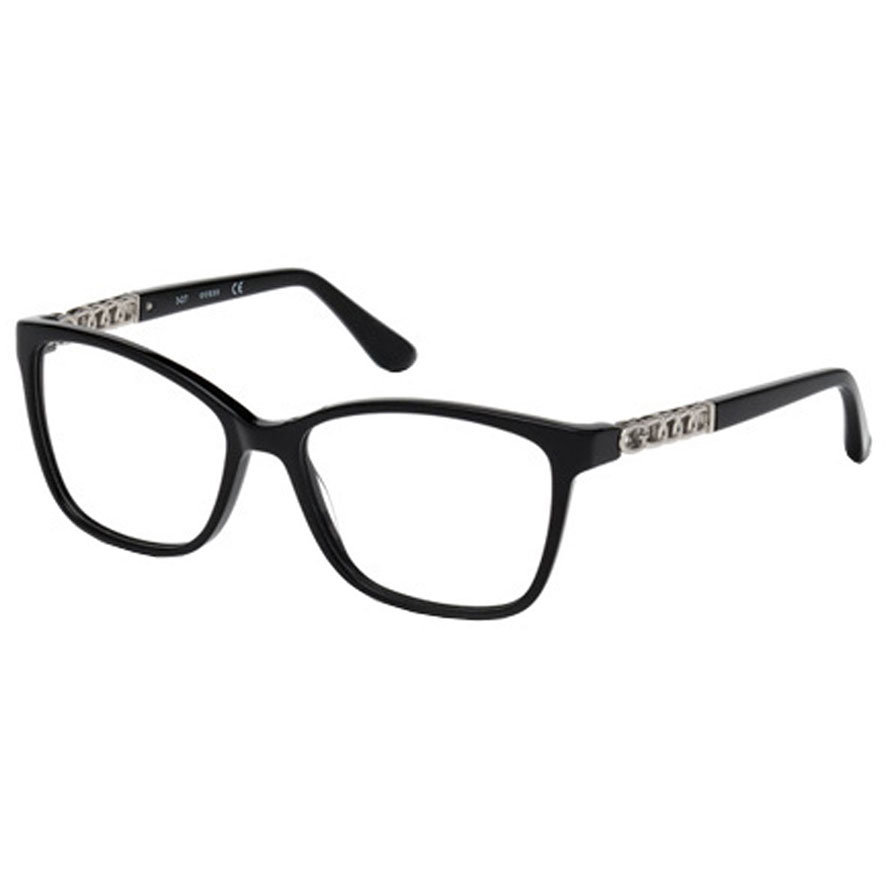 Rame ochelari de vedere dama Guess GU2676 001 Patrate Negre originale din Plastic cu comanda online