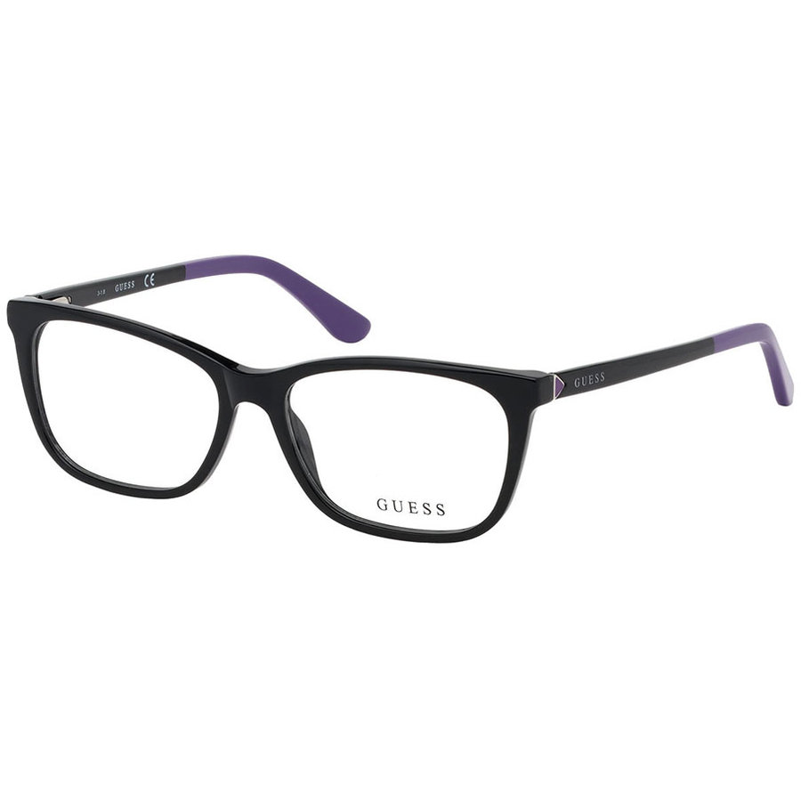 Rame ochelari de vedere dama Guess GU2697 001 Rectangulare Negre originale din Plastic cu comanda online